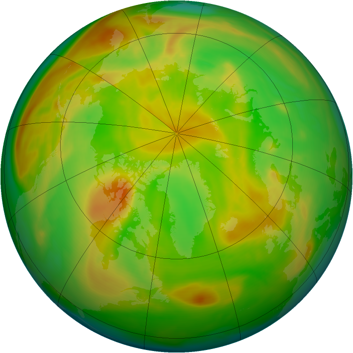 Arctic ozone map for 17 May 2005